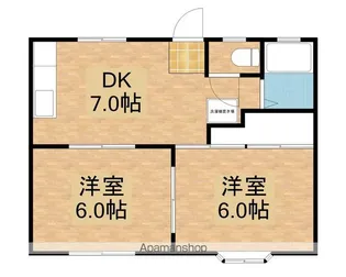岡山県岡山市南区福富西2丁目【アパート】の間取り