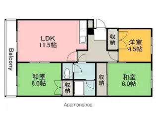第1コーポ中尾【103号室】の間取り