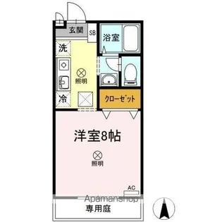 エクレール青江【1階】の間取り
