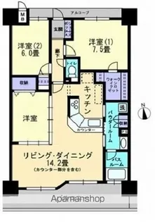 アルファステイツ高松駅前(穴吹HS)【908号室】の間取り