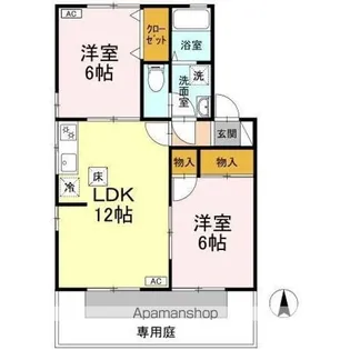 ヴィラージュ・95 B棟【1階】の間取り