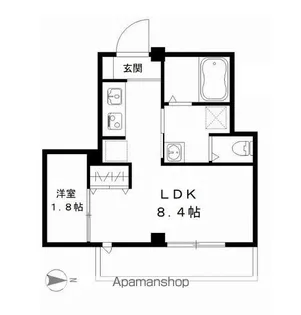 ガレ本八幡【2階】の間取り