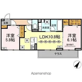 プラヴール【1階】の間取り