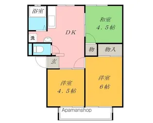 タウンホーム下松【201号室】の間取り