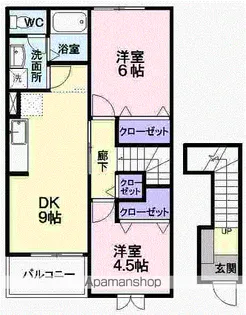 アスペンベールD【2階】の間取り