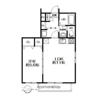 ムーンライトB【1階】の間取り