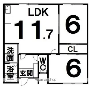 広陽ハイツ【1-2号室】の間取り