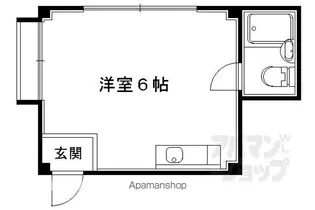 築山マンション【2-C号室】の間取り