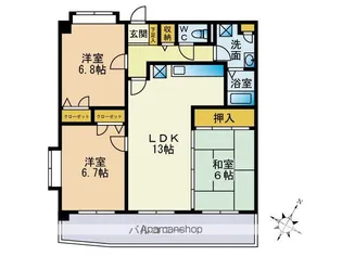 レグルス空港南【4階】の間取り