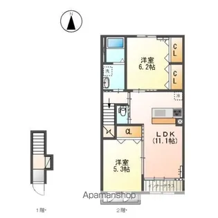 EXCIA(エクシア)【2階】の間取り