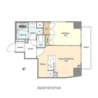 東京都渋谷区幡ヶ谷1丁目【マンション】の間取り
