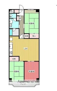 芝園ハイツ2号棟【3階】の間取り