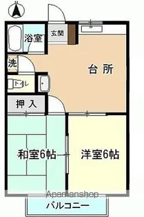 メゾンつかさ【203号室】の間取り
