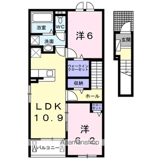 ライフランド D【2階】の間取り