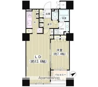 東京都中央区明石町【マンション】の間取り