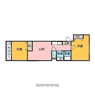 エトランゼ12宮本【107.号室】の間取り