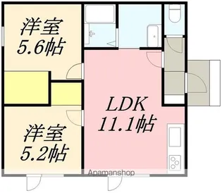 函館山麓ストーリー【レッド(号室】の間取り