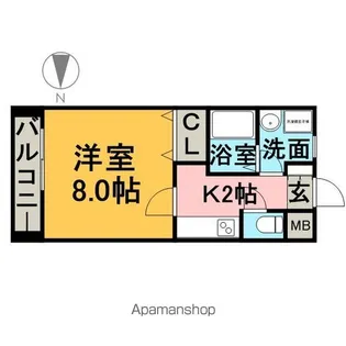 エスペランサ穂並【1階】の間取り