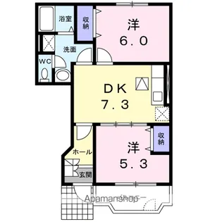 クレール カルキ A【1階】の間取り