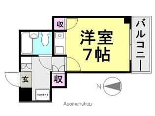 フロントリバー東難波【604号室】の間取り