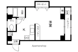 葛城マンション【312号室】の間取り