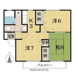 セジュール弐番館【203号室】の間取り