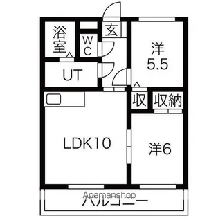 LA−BRILLANTE(ラ・ブリランテ)【3階】の間取り