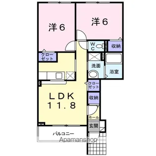 ヌーベルコート.E【1階】の間取り