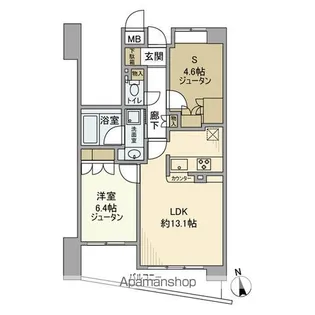 シャリエ日暮里【6階】の間取り