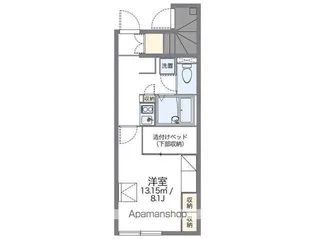 レオパレスコート ダジュールⅡ【109号室】の間取り