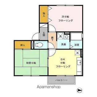 セジュール稲葉 AB【1階】の間取り