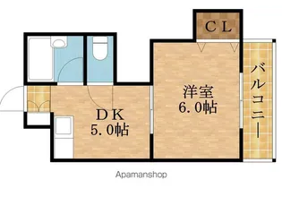 セベ森小路【302号室】の間取り