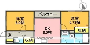 東京都世田谷区羽根木2丁目【マンション】の間取り