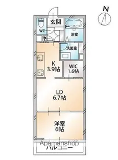 シャーメゾン パン【1階】の間取り
