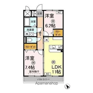 ドリームマウンテンおゆみ野【2階】の間取り