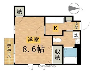 ミーナス片倉【1階】の間取り