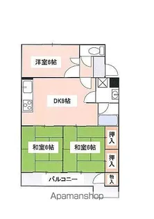 エメラルドマンション東那珂【4階】の間取り