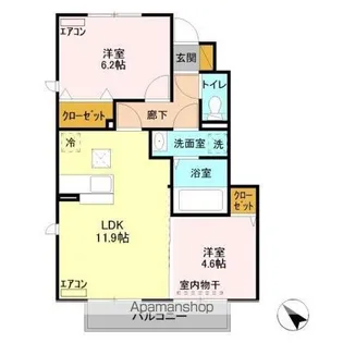 アネモス A【1階】の間取り