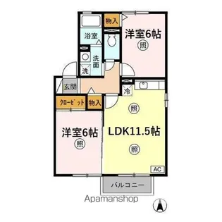 ジュネス佐藤【2階】の間取り