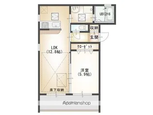 ルネス プリマヴェーラ EAST【202号室号室】の間取り
