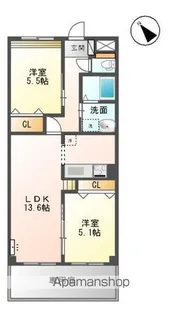 ロイヤルレジデンス【1階】の間取り