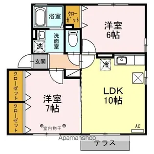 コーポ栄 III【1階】の間取り