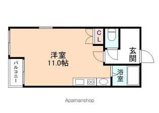 さくらハイツ中川原【202号室】の間取り