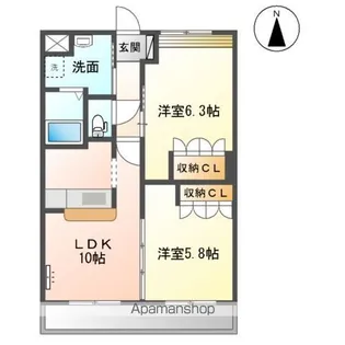 パピヨン【3階】の間取り
