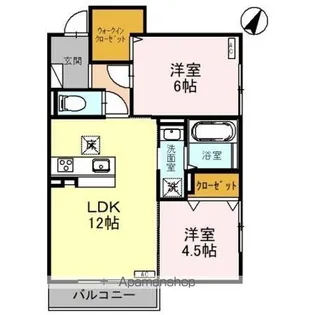 DーRESIDENCE諸江町CORAZON【1階】の間取り