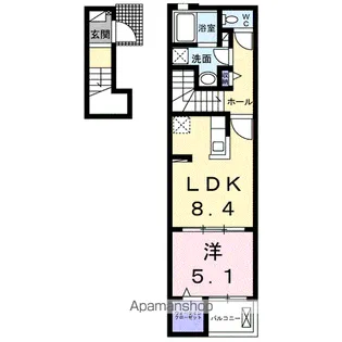 アパイサント【2階】の間取り