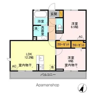 コートイーリス【3階】の間取り