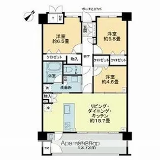 サンメゾン南福岡エルド【3階】の間取り
