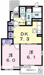 グラン・ジェルメ Ⅰ【1階】の間取り
