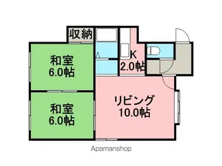 つくしパークハイツ【2階】の間取り